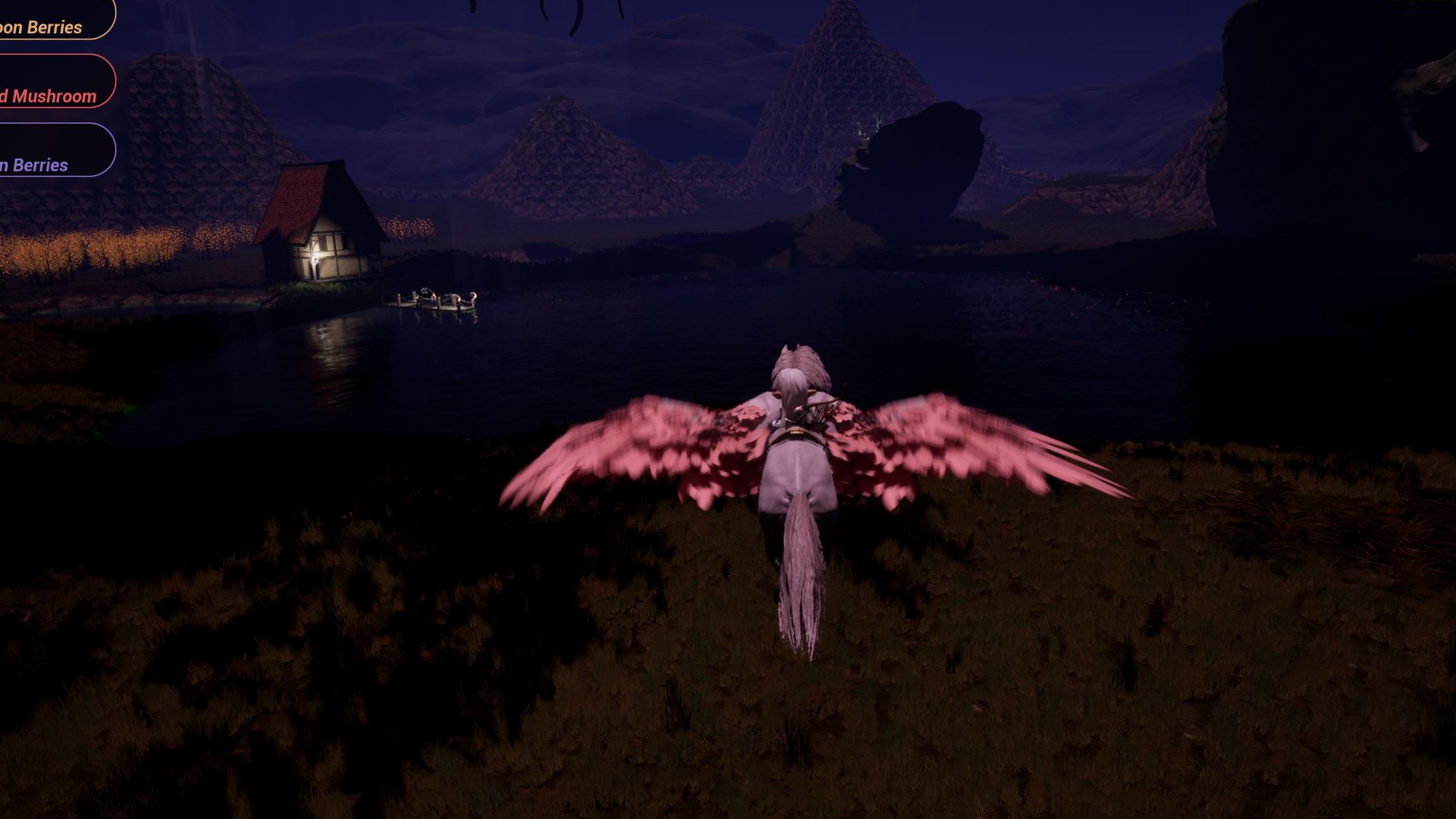 Flying the forage world — the island was laid out for a mount.