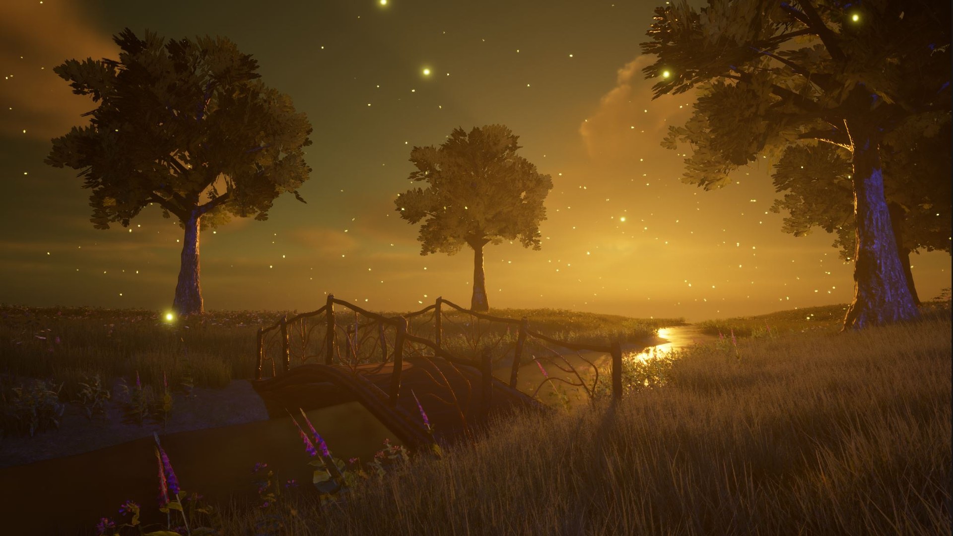 The bridge at night — same mesh as the daylight hero, a different sky.