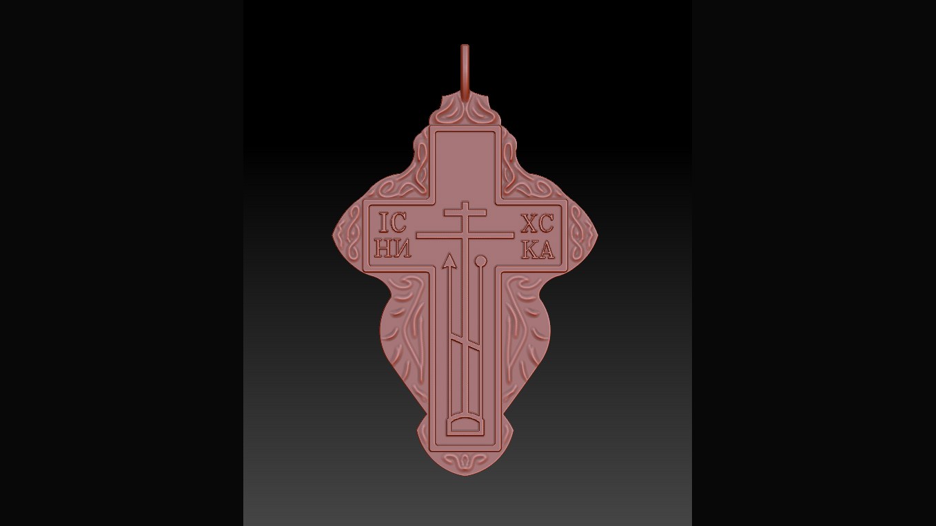 Pendant sculpt — relief, silhouette, and a bail that would hang.